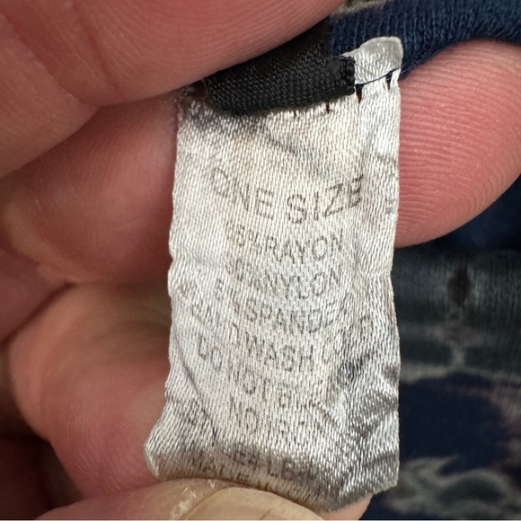 Bravado One Size Blue Marble Leggings S/M Stretch Lounge Pants - Picture 4 of 5